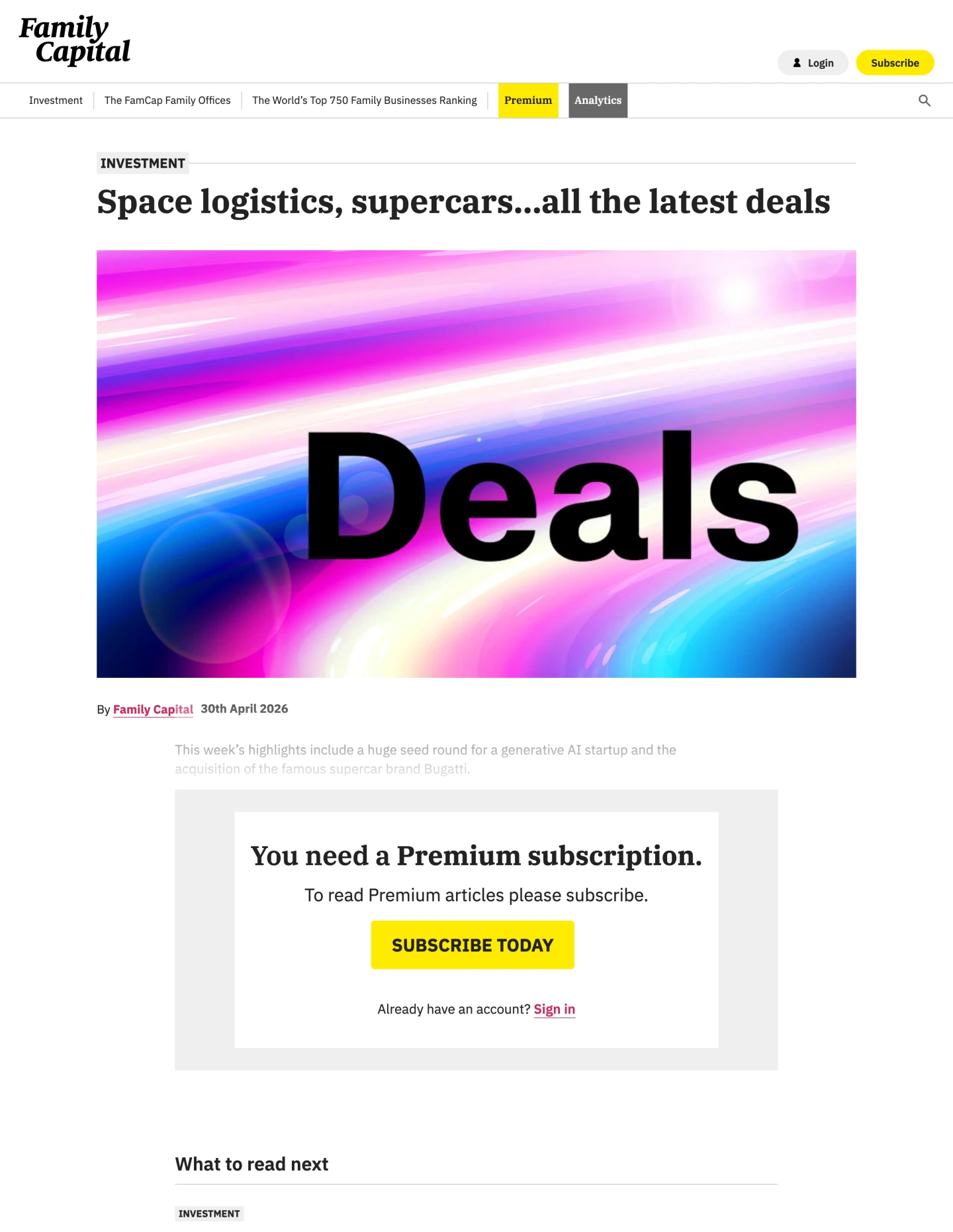Latest deals